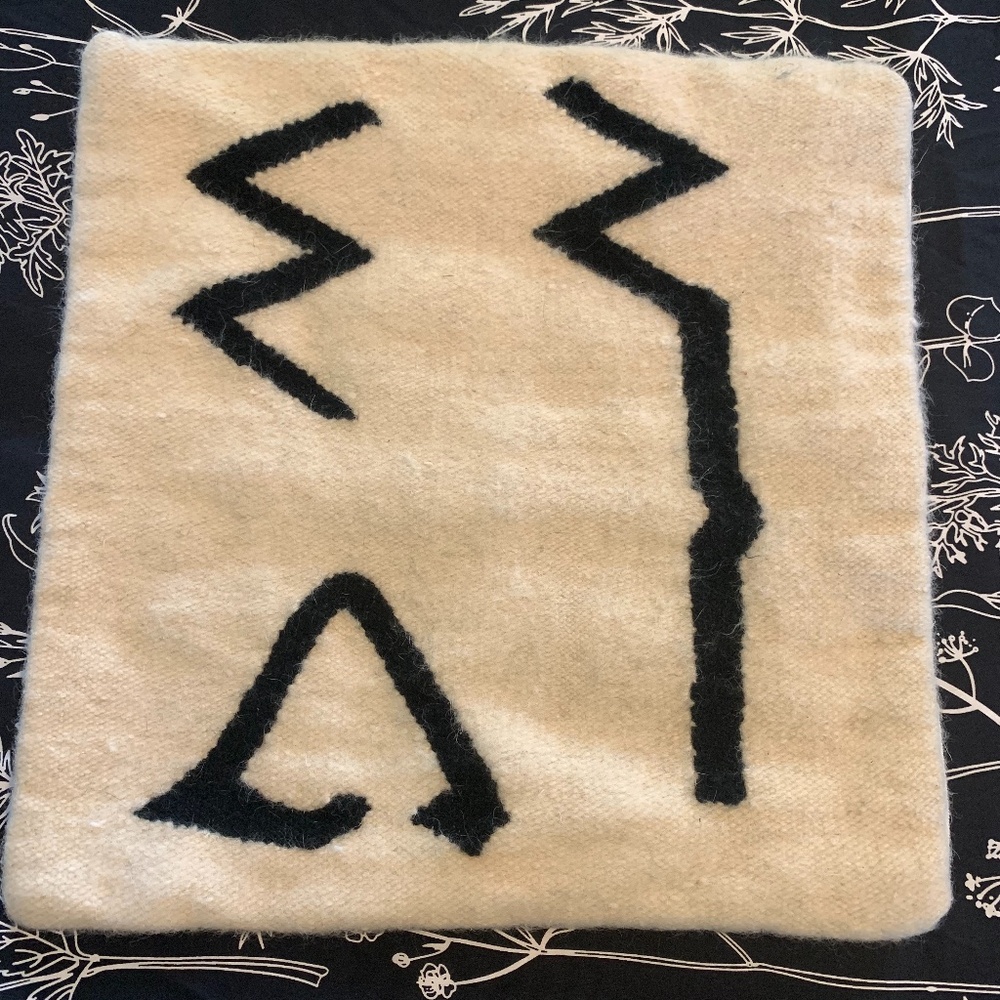 Wool throw pillow cover